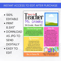 meet the teacher letter template
